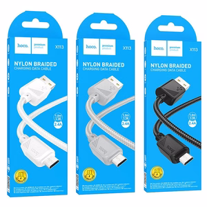 Kabelis USB A į Micro USB Hoco 2,4A 1 m X113 juodas