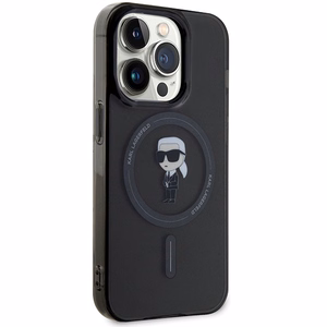 Karl Lagerfeld KLHMP15XHFCKNOK iPhone 15 Pro Max 6.7" чёрный/чёрный жёсткий чехол IML Ikonik MagSafe