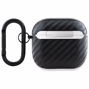 BMW BMA4CMPUCA AirPods 4 dėklas juodas/juodas PU Anglies M Kolekcija