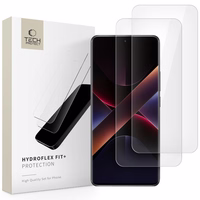 "Tech-Protect Hydroflex Fit+2-Pack" hidrogelio plėvelė, skirta "Xiaomi Redmi Note 14 Pro 5G / 14 Pro+ 5G / Poco X7 5G" - Skaidri