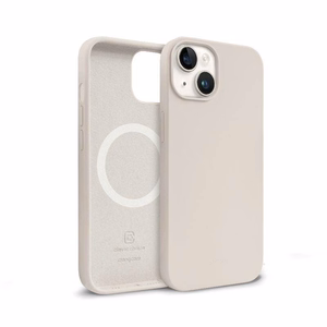 Crong Color Cover Magnetic MagSafe dėklas, skirtas iPhone 14 Plus, smėlinio akmens spalvos