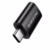 "Borofone" adapteris BV26C - C tipo USB adapteris - juodas