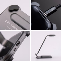 Forcell F-ENERGY Simply Charge 3in1 aliuminis suderinamas su Apple Watch ir Samsung Watch pilkas