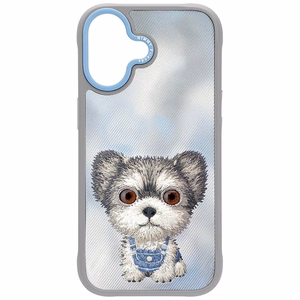 Nimmy Big Eyed Pet 2.0 šuns dėklas telefonui iPhone 17 - pilkas