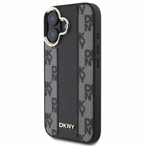 DKNY Languotas raštas magnetinis iPhone 16 dėklas - juodas