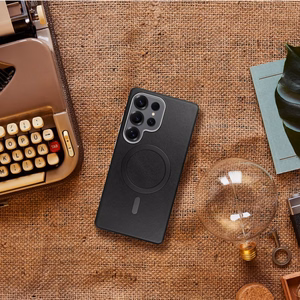 GENTLEMAN MAG COVER Dėklas telefonui, suderinamas su MagSafe SAMSUNG A36, juodas