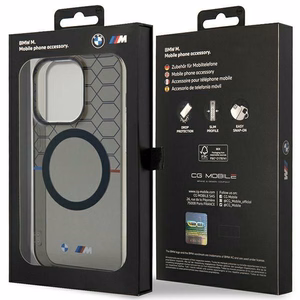 Dėklas BMW BMHMP14XHGPK iPhone 14 Pro Max 6.7" pilka/pilka kietas dėklas Raštas MagSafe