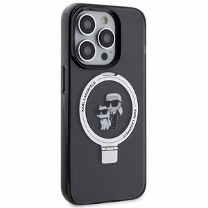 Karl Lagerfeld KLHMP13LHMRSKCK iPhone 13 Pro 6.1" black/black hardcase Ring Stand Karl&Choupette MagSafe
