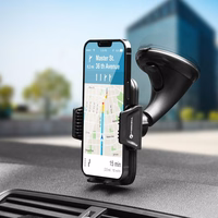 FORCELL F-GRIP Carbon HT1 automobilio laikiklis priekinio stiklo / prietaisų skydelio juodas