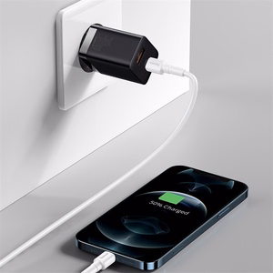 Įkroviklis Baseus (CCSUPP-E01) (1xUSB-C;1xUSB 3A 30W) juodas