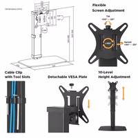 17"-32" monitoriaus laikiklis, juodas