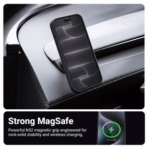 Mėlynas „Crong Hybrid Matte Magnetic“ dėklas su „MagSafe“, skirtas „Apple iPhone 18 Pro Max“ ir „iPhone 17 Pro Max“