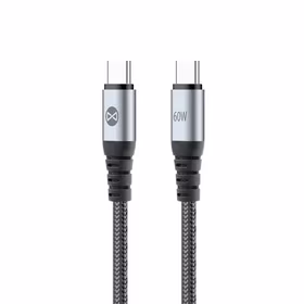 Forever Braix laidas USB-C - USB-C 1,0 m 60W juodas