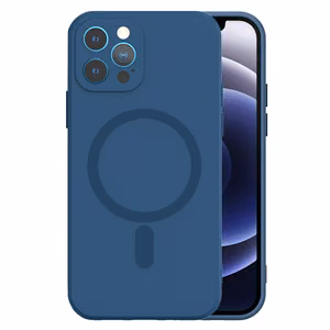 TEL PROTECT MagSilicone dėklas telefonui Iphone 12 tamsiai mėlynas