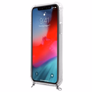 Guess GUHCP12LKC4GSSI iPhone 12 Pro Max 6.7" Skaidrus kietas dėklas 4G Sidabrinė grandinė