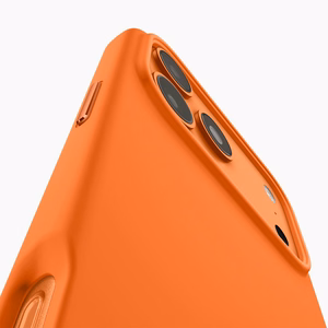 Spigen Silikoninis Fit Mag MagSafe Dėklas for iPhone 17 Pro Max - oranžinis