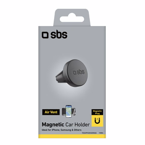 SBS TESUPPUNIVAIRMAG magnetinis išmaniojo telefono laikiklis, skirtas oro angai - juodas