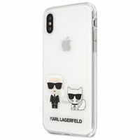 Karl Lagerfeld Karl & Choupette iPhone Xs Max dėklas telefonui - skaidrus