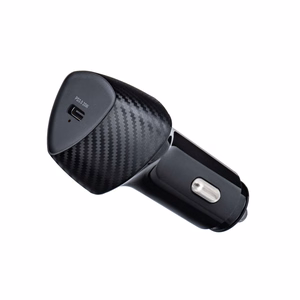 FORCELL F-ENERGY Carbon CC50-1C automobilinis įkroviklis Type C + kabelis Type C į Lightning PD 3A 20W juodas