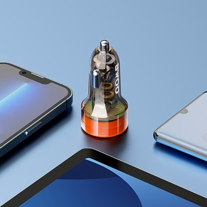 BWOO PD automobilinis įkroviklis 1x USB-C - USB-A prievadas 38W skaidrus