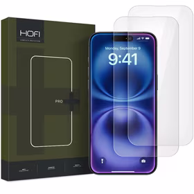 GRŪDINTAS STIKLAS HOFI GLASS PRO+ 2-PACK IPHONE 16 SKAIDRUS