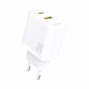 Dudao A26T GaN 25W USB-A, USB-C įkroviklis – baltas
