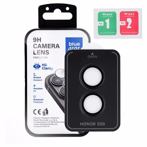 Camera Lens Protector BLUE STAR Easy Install for HONOR 500 black