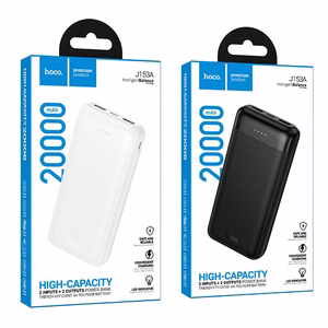 Hoco J153A išorinė baterija, 20000 mAh, 2 A, 10 W, balta