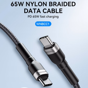 Wozinsky WNBCC1 USB-C / USB-C PD 65W kabelis 1m - juodas