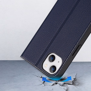 Dux Ducis Skin X2 dėklas telefonui iPhone 14 Plus su magnetine uždanga mėlynas