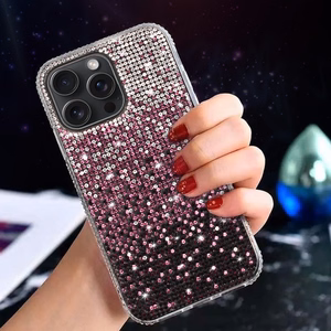 Dėklas telefonui Tel Protect Deimantinis iPhone 13 Pro Max bordo