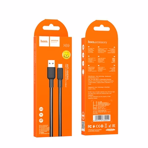 Kabelis USB A į USB C Hoco 3A 1 m X69 juodas baltas