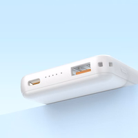 Belaidė magnetinė išorinė baterija Dudao K14S USB-A / USB-C / MagSafe 20W 5000mAh (balta)