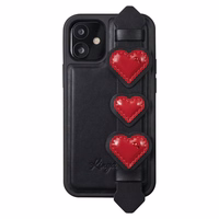 Kingxbar Sweet Series dėklas telefonui dekoruotas originaliais Swarovski kristalais iPhone 12 mini juodas