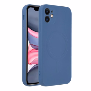 SILICONE MAG COVER dėklas telefonui, suderinamas su MagSafe, IPHONE 11 mėlynas