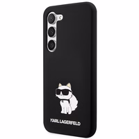 Karl Lagerfeld silikoninis Choupette dėklas telefonui Samsung Galaxy S24+ - juodas