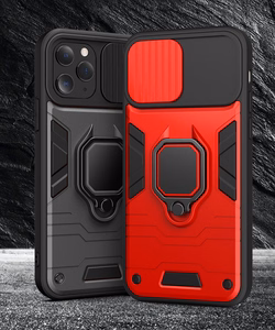 Ring Lens dėklas telefonui Realme C25Y Juoda