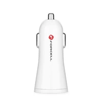 FORCELL F-ENERGY TFK-CC-095 automobilinis įkroviklis USB A QC3.0 2,4A baltas