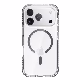 Rock Crystal Clear Magnetinė serijos dėklas telefonui Iphone 17 Pro skaidrus-juodas