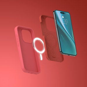 "Etteri" silikoninis "Mag" dėklas iPhone 13 6,1" avietinis
