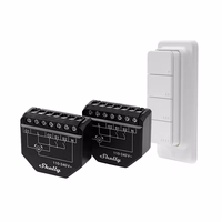 2 vnt. rinkinys žaliuzių/užuolaidų WiFi valdiklių Shelly Shutter + BLU RC Button 4