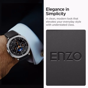 SPIGEN ENZO SAMSUNG GALAXY WATCH 8 / CLASSIC (40 / 44 / 46 MM) juodas