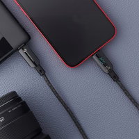 FORCELL F-ENERGY C276 kabelis Type C į Lightning PD 3A 27W Digital 1,2 m juodas