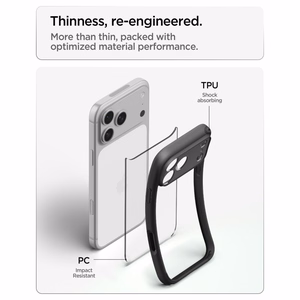 Spigen Ultra Hybrid dėklas, skirtas iPhone 18 Pro Max / 17 Pro Max – spalva: matinė juoda