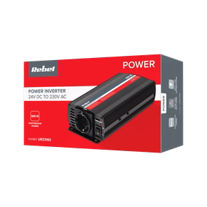 Инвертор REBEL 24 В–230 В, 500 Вт, немецкая розетка типа F