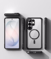 Ringke Fusion Bold Magnetic MagSafe Dėklas for Samsung Galaxy S26 Ultra - Clear juodas