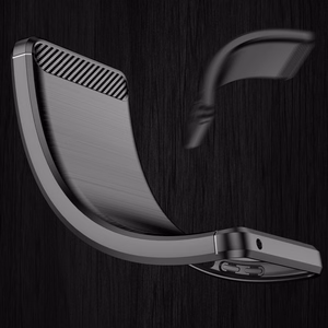 Carbon dėklas telefonui lankstus TPU dėklas Samsung Galaxy A73 juoda