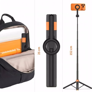 TECH-PROTECT L10S MAGSAFE BLUETOOTH ASMENUKIŲ LAZDA-TRIKOJIS juodas/oranžinis