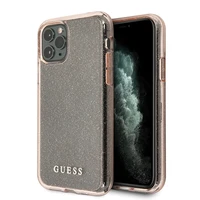Guess GUHCN58PCGLPI iPhone 11 Pro sidabriškas kietasis dėklas Glitter