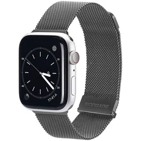 DUX DUCIS dirželis MILANESE nerūdijančio plieno magnetinis Apple Watch 38 / 40 / 41 mm pilkas